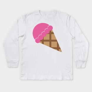 Ice Cream Cone Vector Kids Long Sleeve T-Shirt